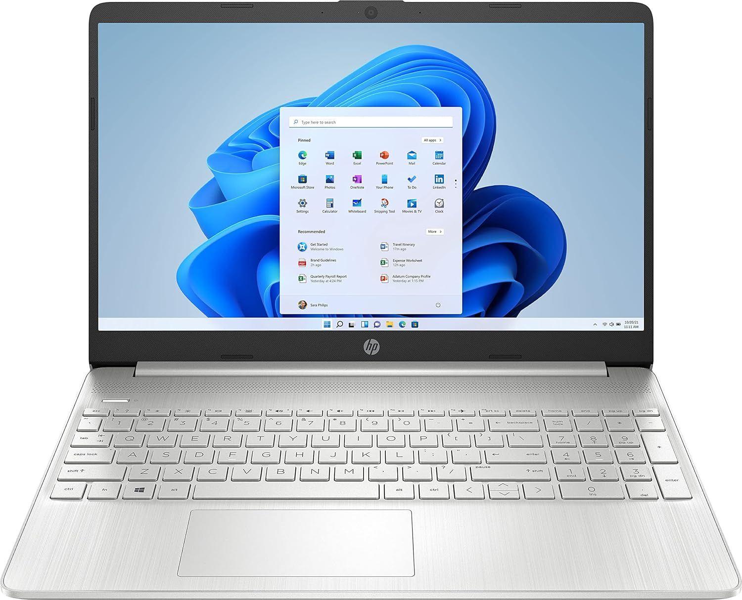 HP 15-EF200 2023 Business Laptop 15.6" - AMD Ryzen 7 5700U 1.8GHz - 512GB - Silver - 16GB RAM - 15.6 Inch - Excellent
