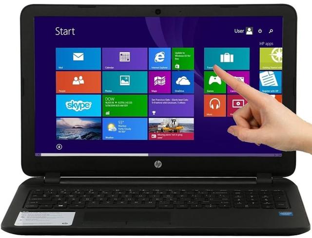 HP 15-f014wm Notebook Laptop 15.6" AMD A8-6410 2.0GHz in Black in Acceptable condition