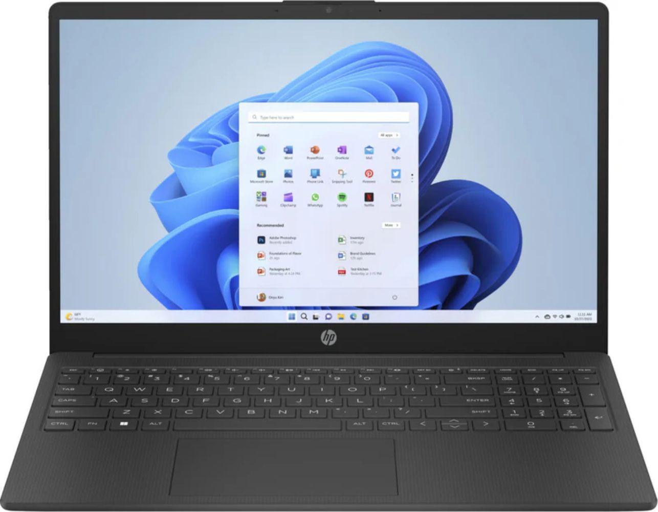 HP 15-fd0038ca Laptop 15.6" - Jet Black - Intel Processor N100 2.0GHz - 8GB RAM - 512GB