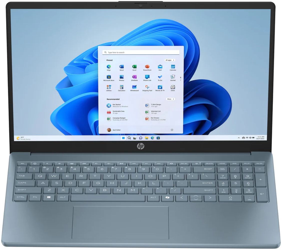 HP 15-fd0082wm Laptop 15.6" - Moonlight Blue - Intel Processor N200 1.0GHz - 4GB RAM - 128GB