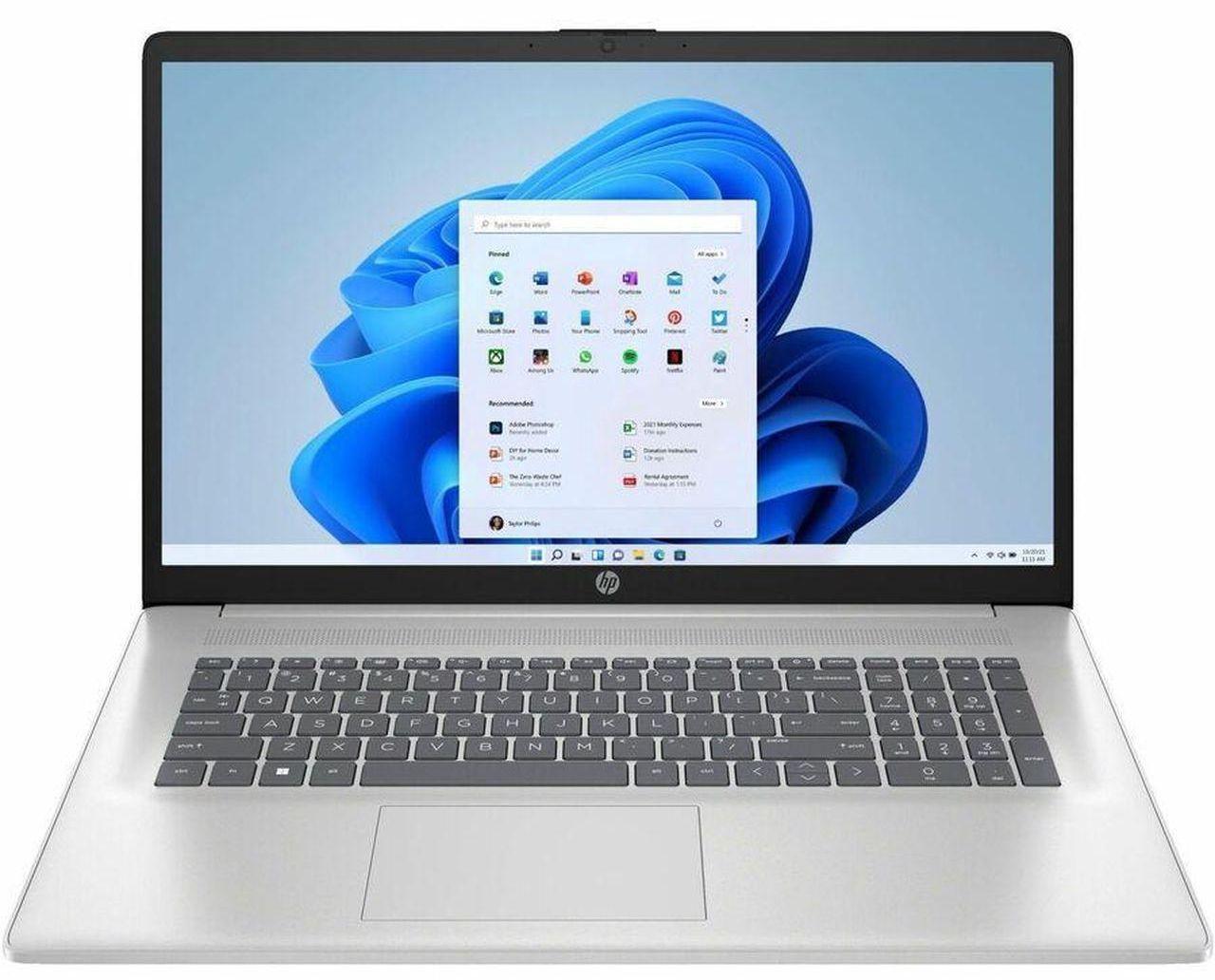 HP 17-cn2283st Laptop 17.3" - Silver - Intel Core i3-1215U 3.3GHz - 8GB RAM - 512GB