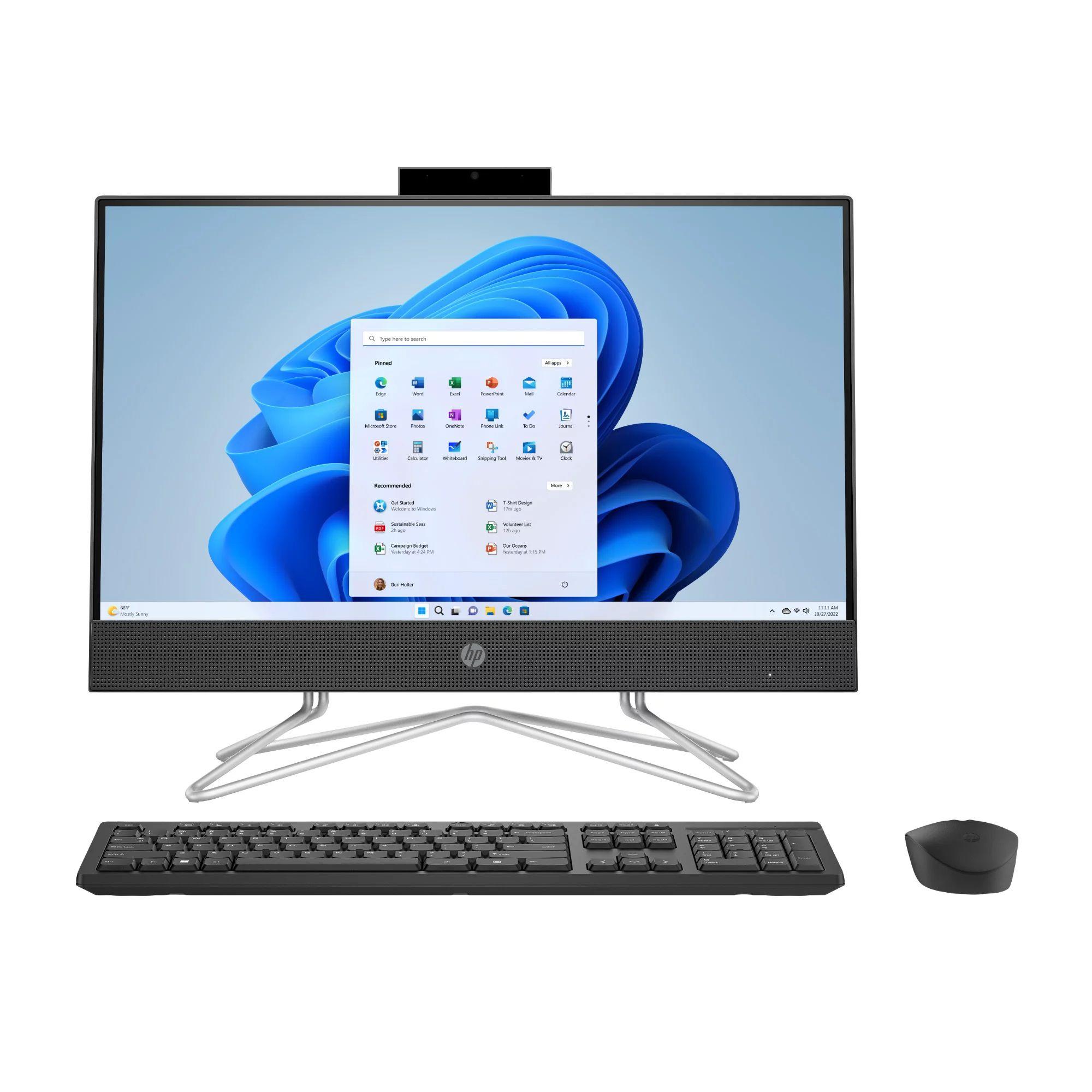 HP  22-dd0153w AIO 21.5"  - Intel® Pentium® Silver J5040  2.0GHz - 128GB - Black - 8GB RAM - 21.5 Inch - Excellent