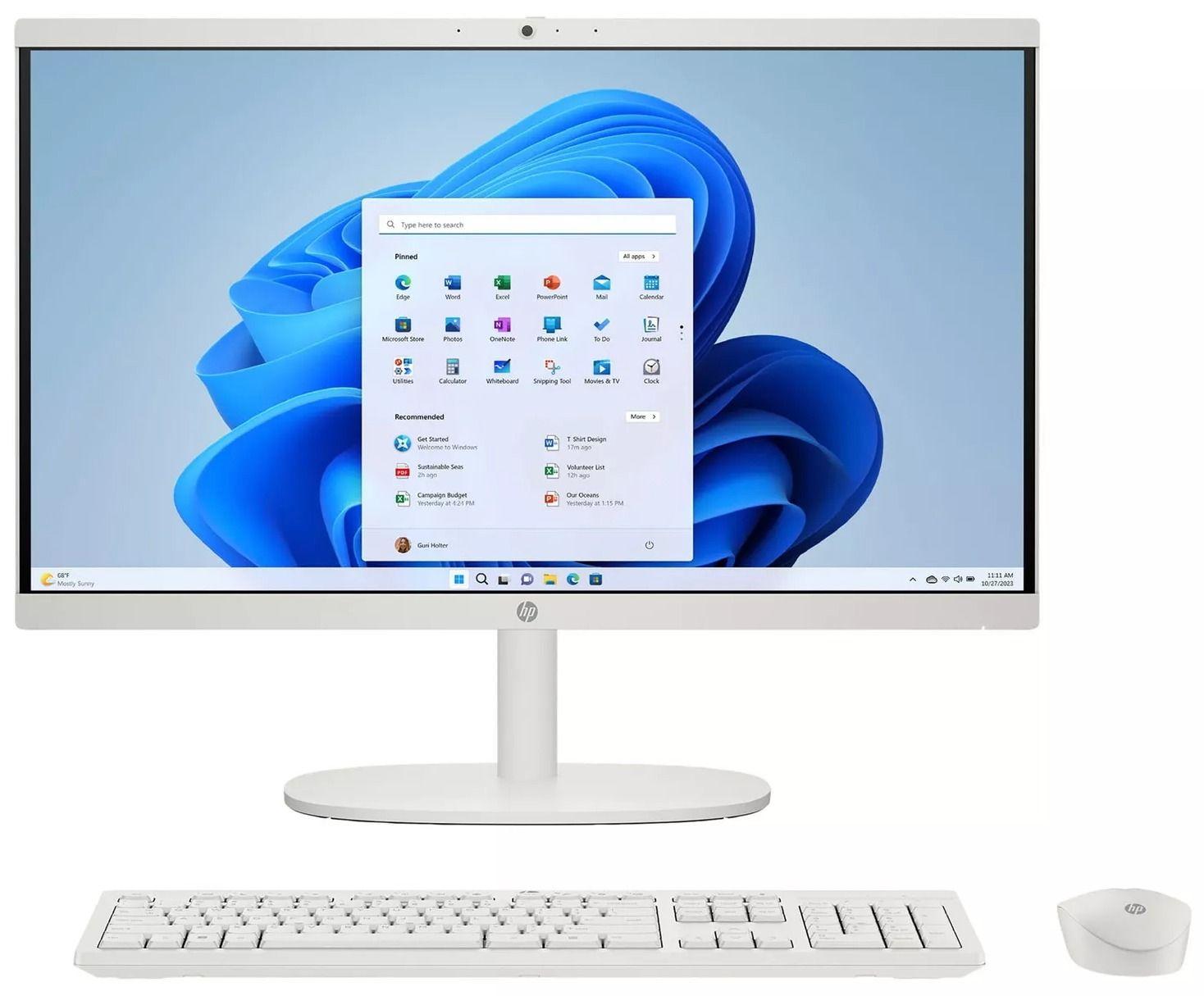 HP  22-dg0003w AIO 21.45" - Intel Pentium Silver J5040 2.0GHz - 128GB - Cashmere White - 8GB RAM - 21.5 Inch - Excellent