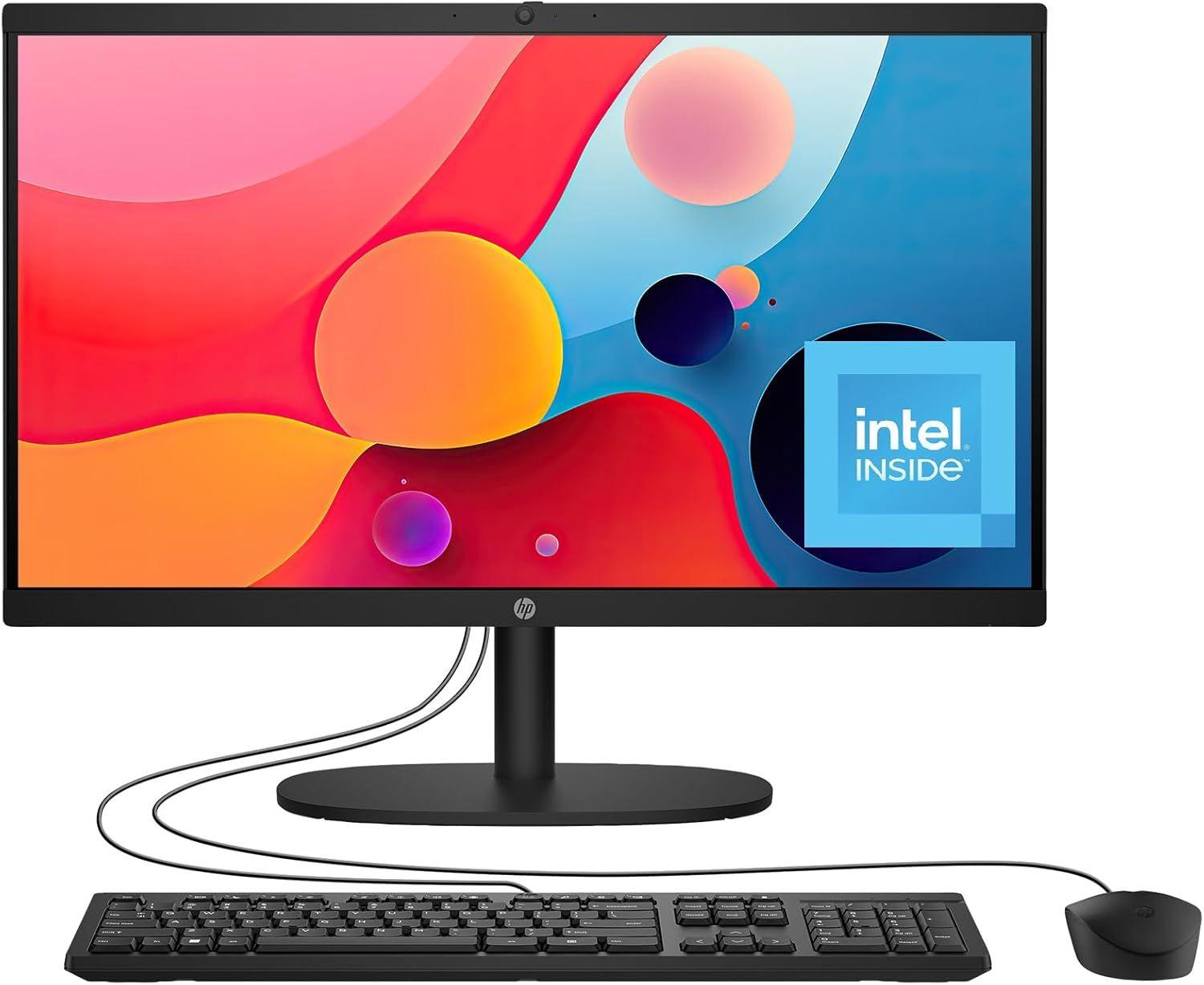 HP  22-dg0029 All-in-One Desktop 21.45" - Intel N200 1.1GHz - 128GB - Jet Black - 8GB RAM - 21.45 Inch - Excellent