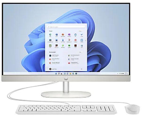 HP  24-cr0046 Desktop (AIO) 23.8" - AMD Athlon Gold 7220U 2.4GHz - 256GB - White - 4GB RAM - Excellent