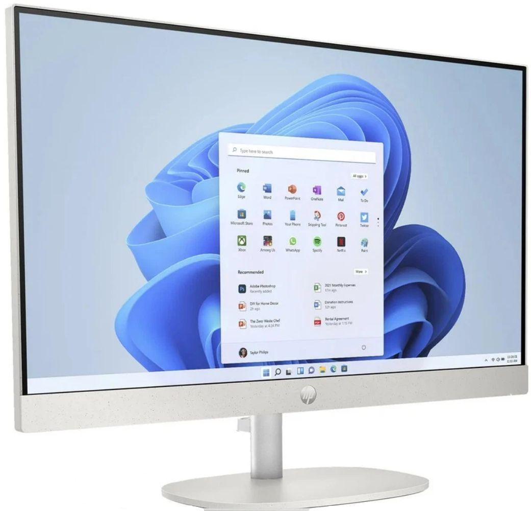 HP 24-cr0116 AIO Desktop PC 23.8" - Intel Processor N200 1.0GHz - 128GB - Shell White - 4GB RAM - 23.8 Inch