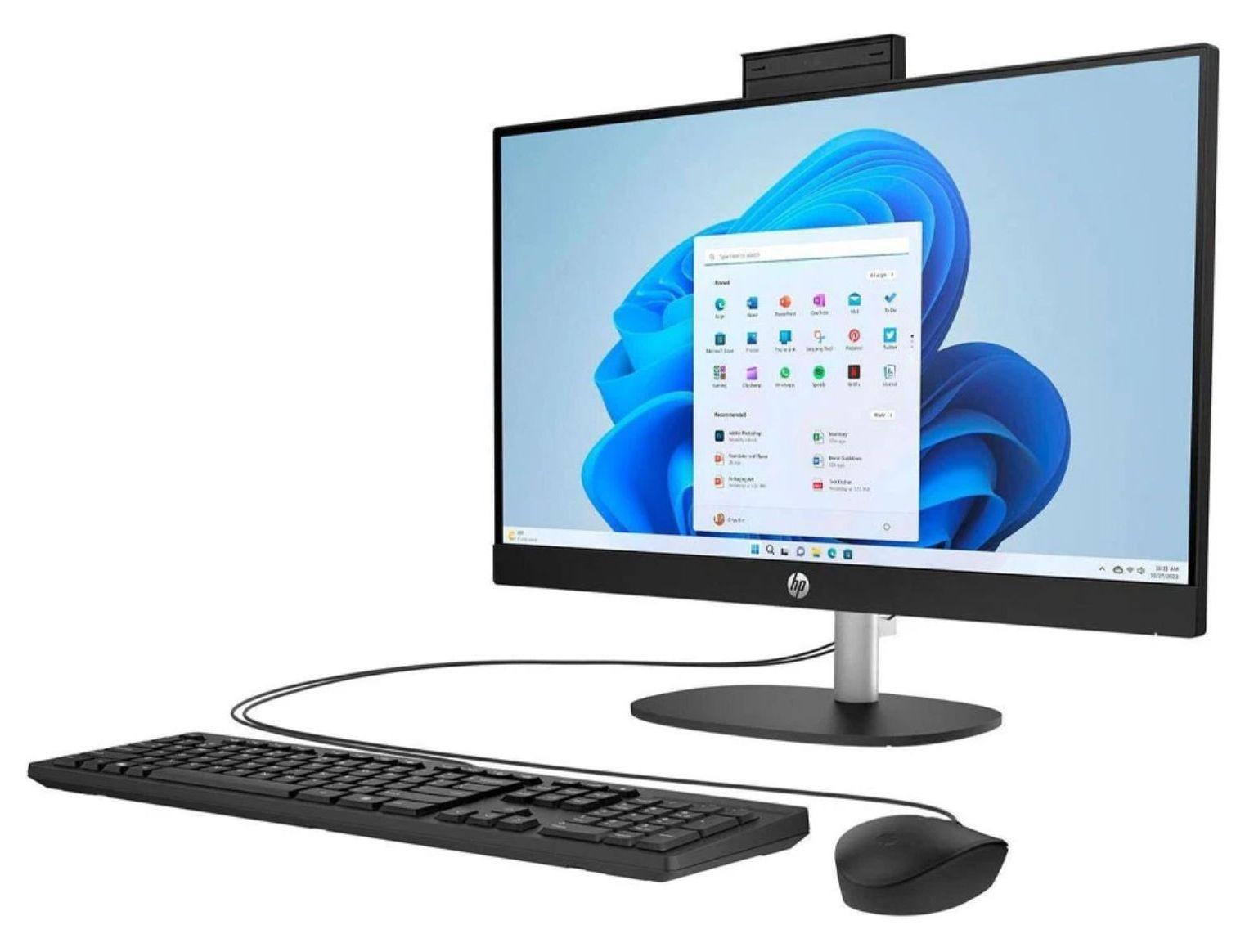 HP 27-cr0000a AIO Desktop PC 27" - AMD Ryzen 3 7320U 2.4GHz - 512GB - Black - 8GB RAM - 27 Inch