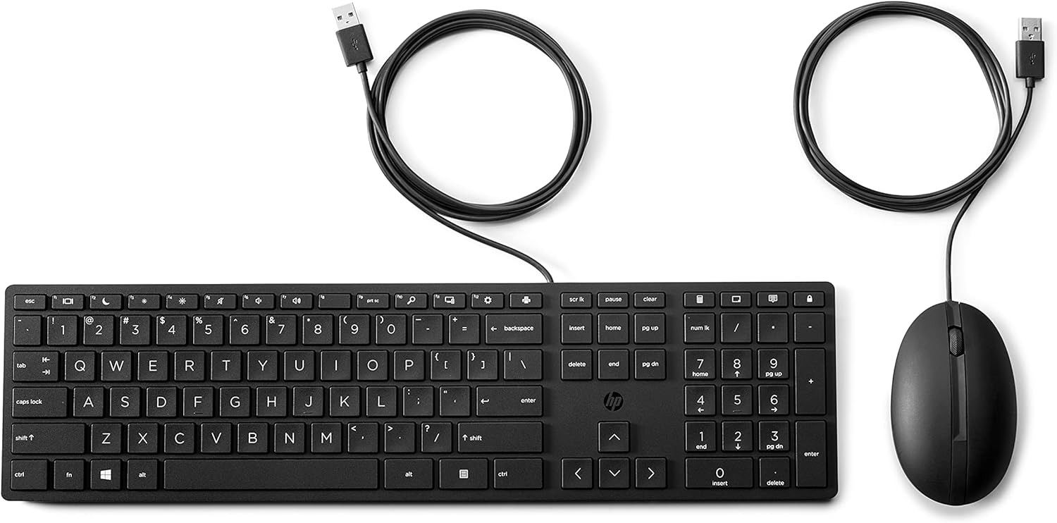 HP 320MK Wired Desktop Mouse and Keyboard Combo 