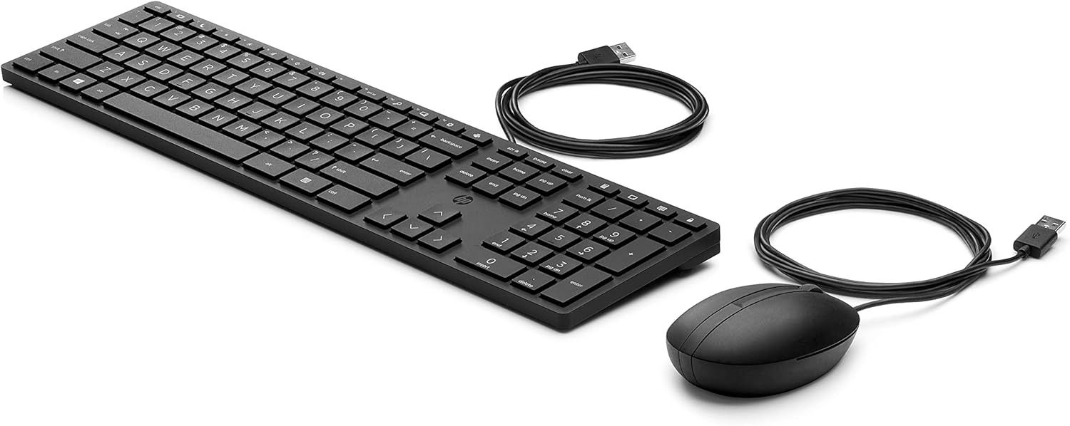 HP HP 320MK Wired Desktop Mouse and Keyboard Combo - Black