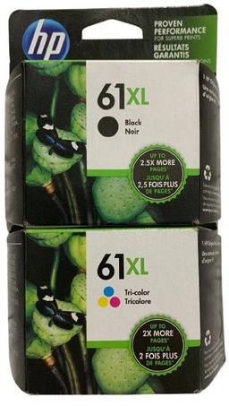 HP 61XL High Yield Original Ink Cartridge (2Pack) - Black/Tri-Color