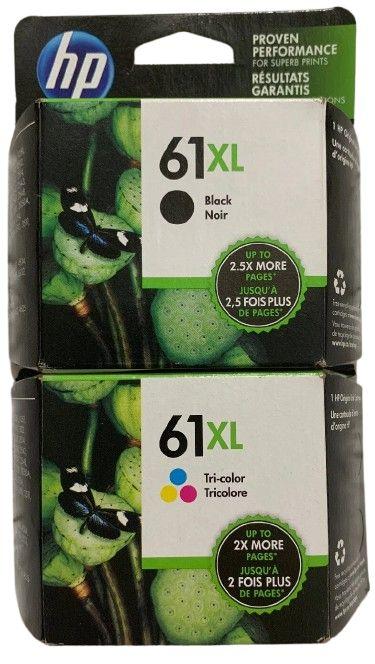 HP  61XL High Yield Original Ink Cartridge (2Pack) - Black/Tri-Color - Brand New