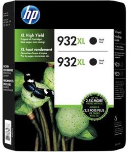 HP 932XL High Yield Original Ink Cartridge (2Pack) - Black
