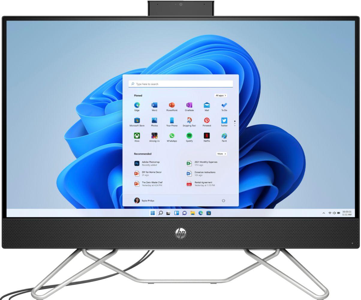HP 24-cb1133m All-in-One Desktop PC 23.8" - AMD Ryzen 3 5425U 2.7GHz - 512GB - Jet Black - 8GB RAM - 23.8 Inch