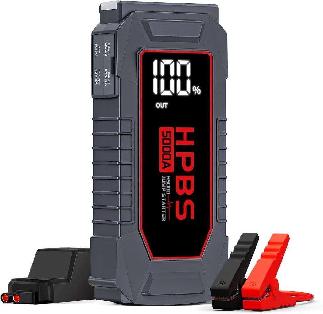 HPBS  H5000 5000mAh 2-Port Power Bank Car Jump Starter - Gray - Excellent
