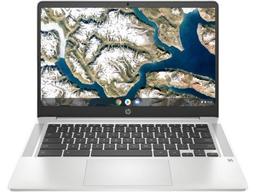 HP Chromebook 14a-na0701ds Laptop 14" - Silver - Intel Celeron N4120 1.1GHz - 4GB RAM - 128GB