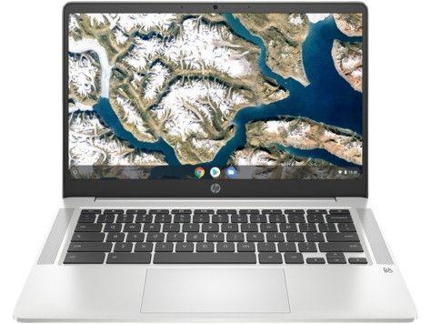 HP Chromebook 14a-na0701ds Laptop 14" - Silver - Intel Celeron N4120 1.1GHz - 4GB RAM - 128GB