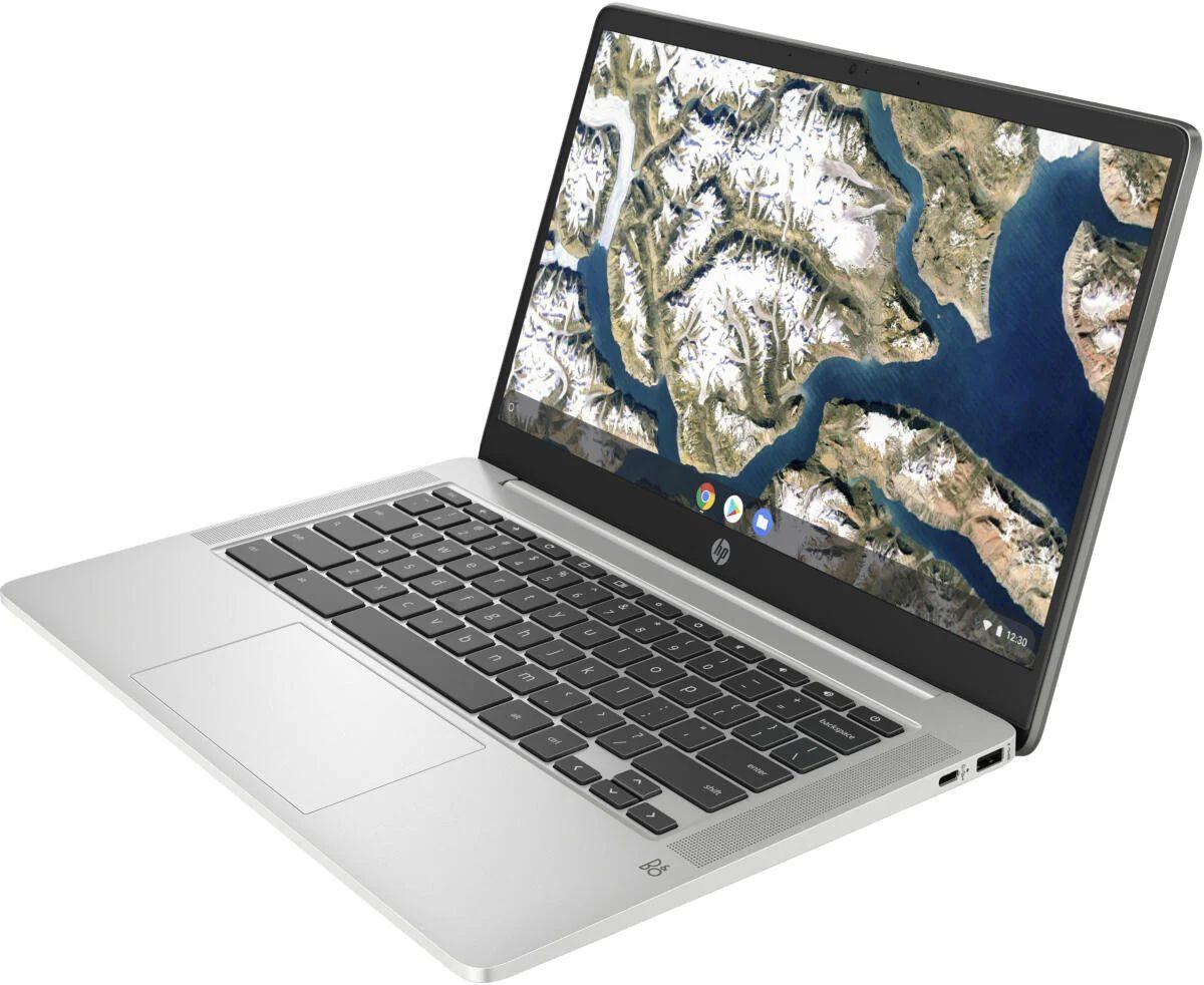 HP Chromebook 14a-na1093cl Laptop 14" - Mineral Silver - Intel Celeron N4500 1.1GHz - 8GB RAM - 128GB