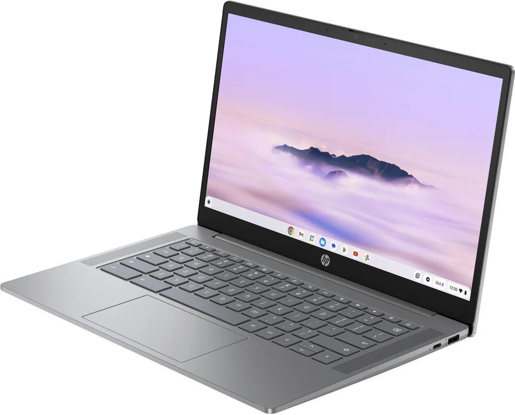 HP Chromebook Plus 14a-nf0050nr Laptop 14" - Meteor Silver - Intel Core i3-N305 3.8GHz - 8GB RAM - 128GB