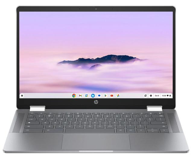 HP Chromebook Plus x360 14b-cd0133wm Laptop 14" Intel  i3-N305 1.8GHz in MIneral Silver in Excellent condition