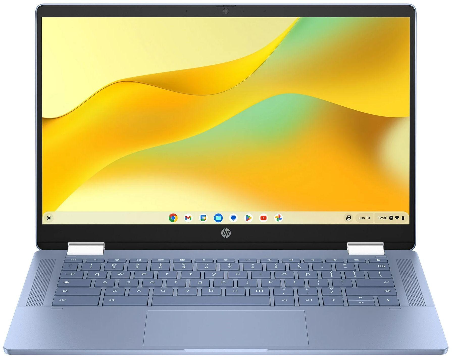 HP Chromebook x360 14b-cd0130wm Laptop 14" - Intel N100 1.0GHz - 64GB - Sky Blue - 4GB RAM - 14 Inch - Acceptable