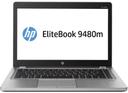 HP EliteBook Folio 9480m Notebook PC 14" Intel Core i5-4310U 2.0GHz in Silver in Acceptable condition