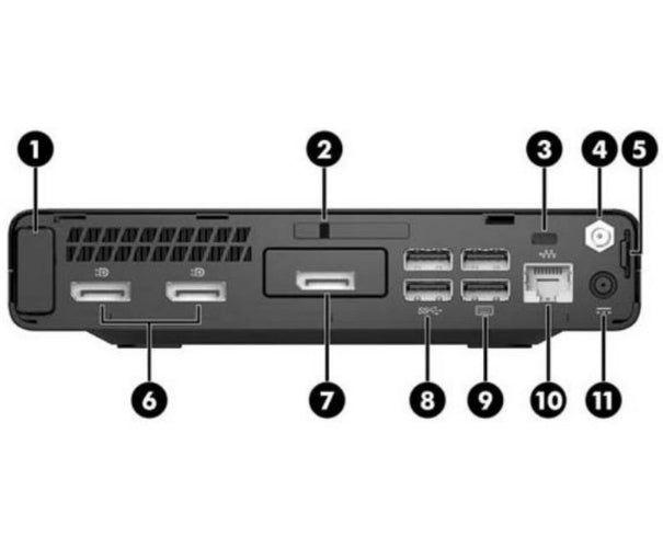 HP EliteDesk 800 G3 Mini PC - Intel Core i5-6400T 2.20GHz - 256GB - Black - 8GB RAM