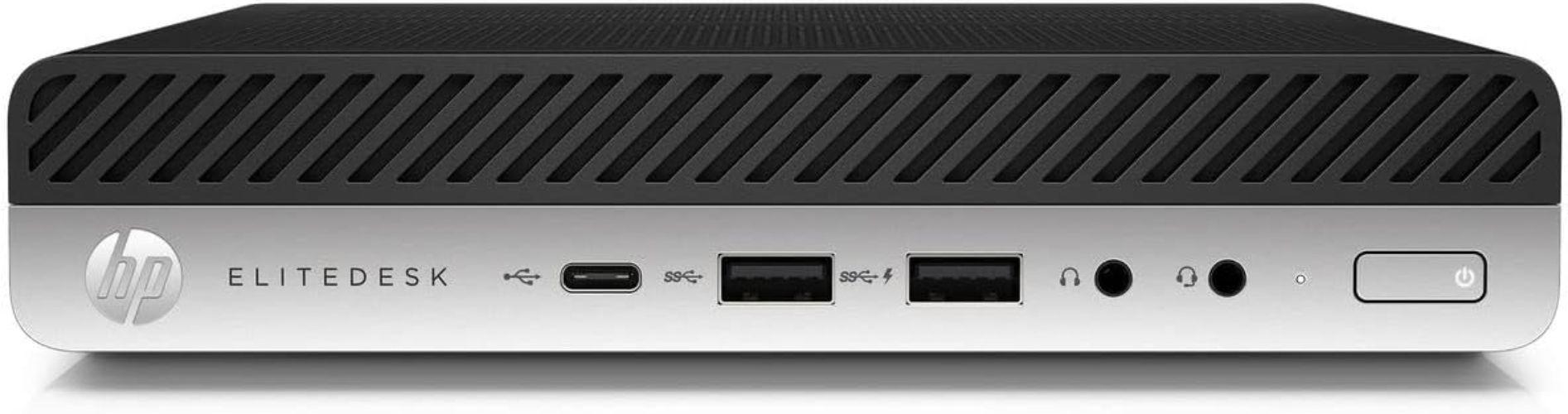 HP  EliteDesk 800 G4 Desktop Mini Micro PC - Intel Core i5-8500T 2.1GHz - 500GB - Black - 4GB RAM - Excellent