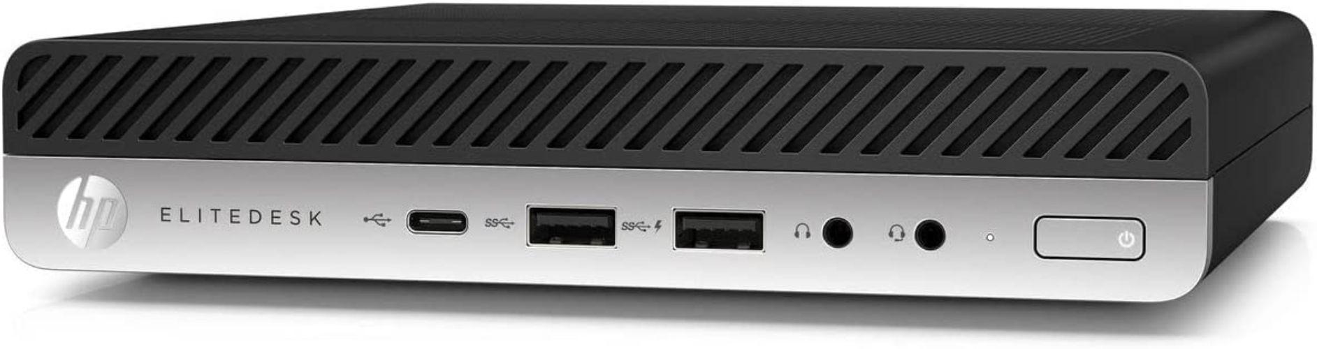 HP EliteDesk 800 G4 Desktop Mini Micro PC - Intel Core i5-8500T 2.1GHz - 256GB - Black - 8GB RAM
