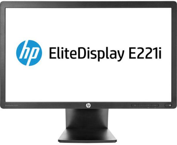 HP  EliteDisplay E221i LED Backlit Monitor 21.5" - Black - Good