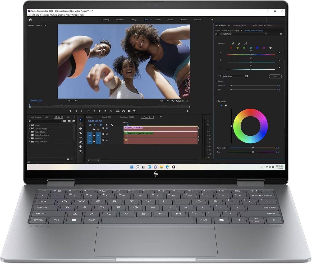 HP Envy x360 14-fc0000ca 2-in-1 Laptop (with Pen) 14" - Meteor Silver - Intel Core Ultra 7 155U 1.7GHz - 16GB RAM - 1TB