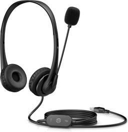 HP G2 Stereo Wired USB-A Headset - Black