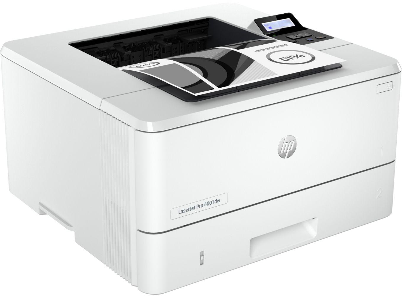 HP LaserJet Pro 4001dw Wireless Printer - White