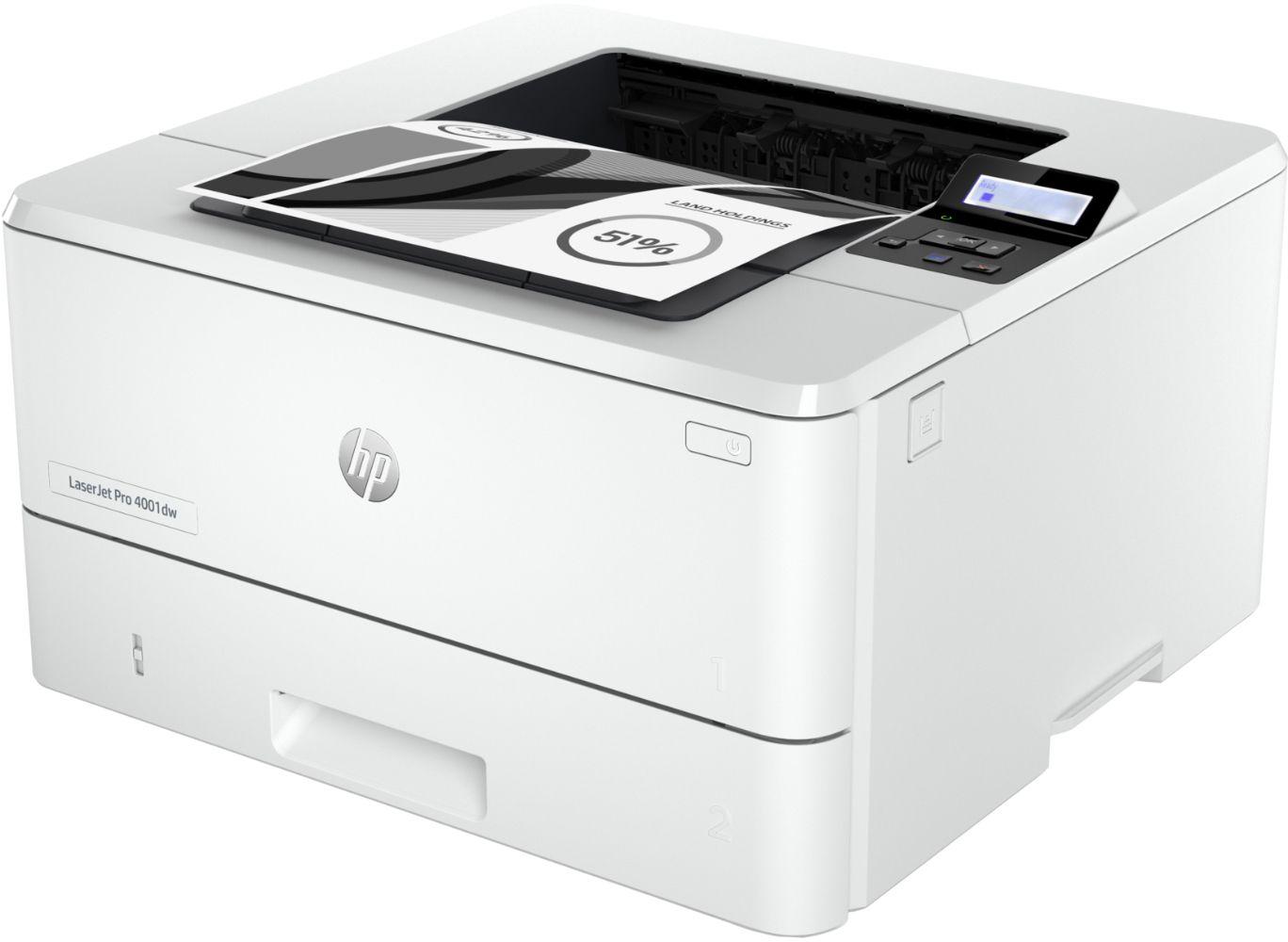 HP LaserJet Pro 4001dw Wireless Printer - White