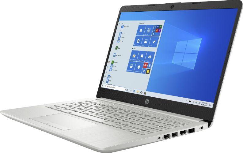HP 14-dk1022wm Laptop 14" - Natural Silver - AMD Ryzen 3 3250U 2.6GHz - 4GB RAM - 128GB