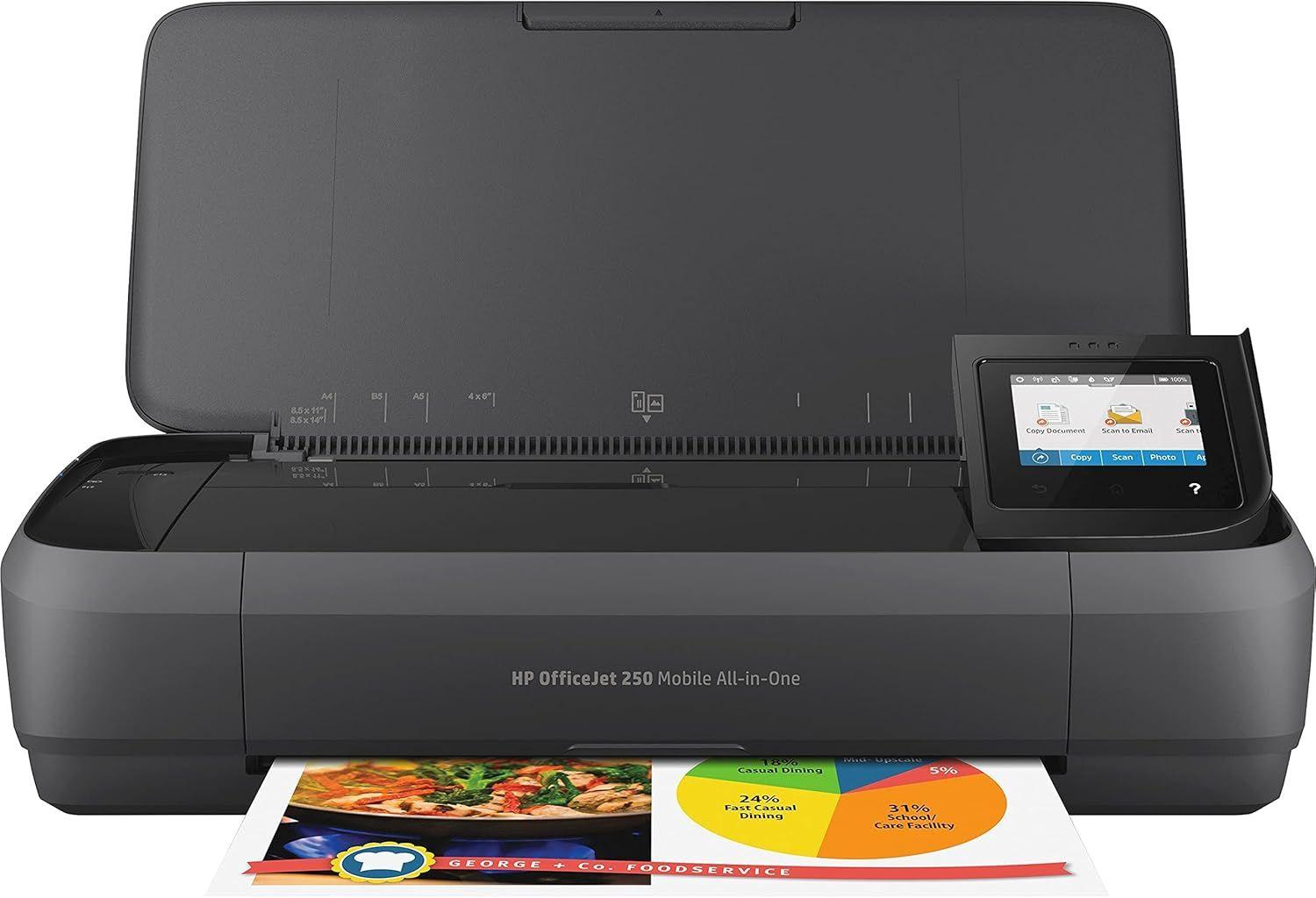 HP  OfficeJet 250 Mobile All-in-One Printer - Black - Excellent