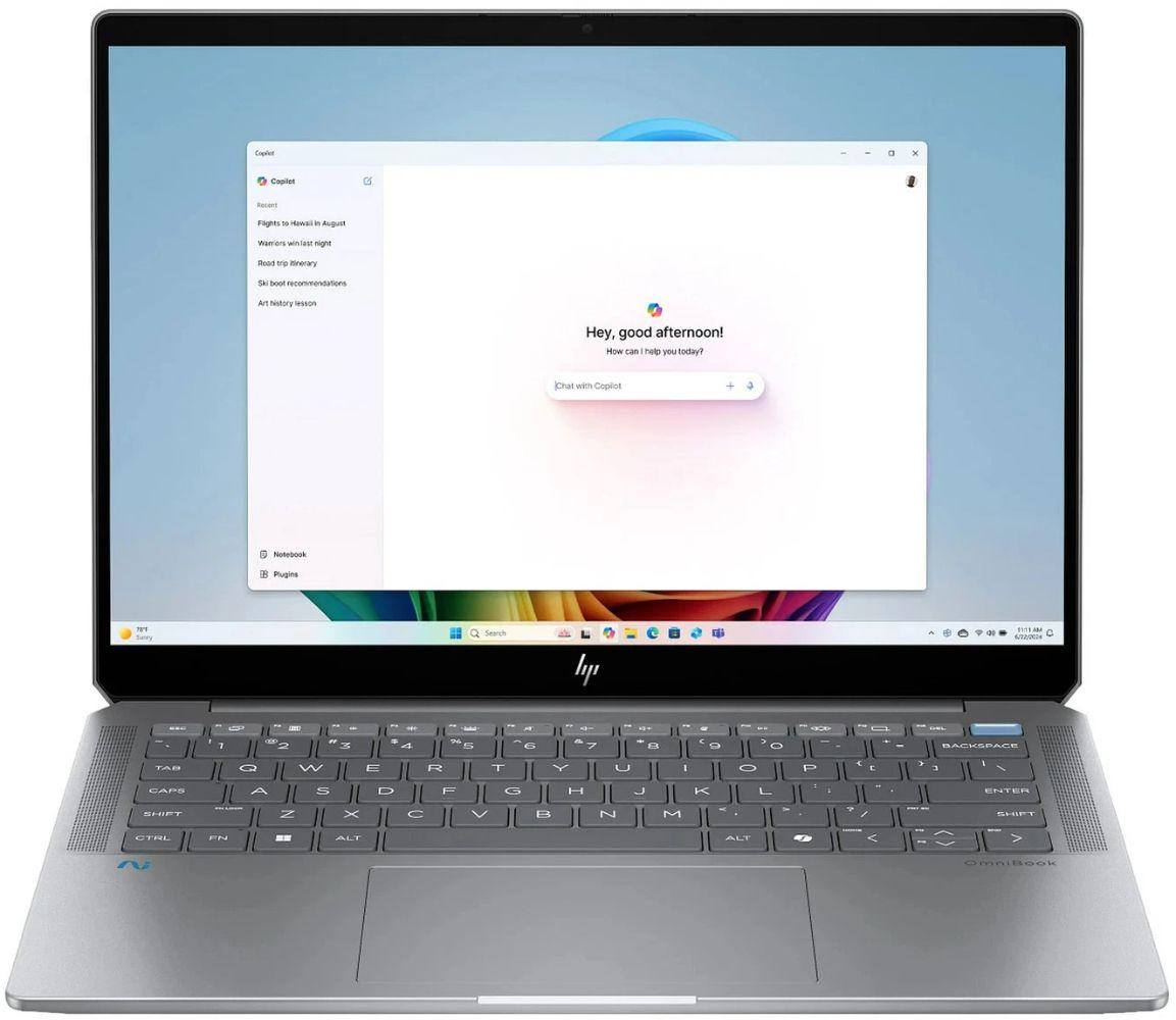 HP OmniBook Ultra 14-fd0023dx Laptop 14" - Meteor Silver - AMD Ryzen AI 9 HX 375 2.0GHz - 32GB RAM - 2TB