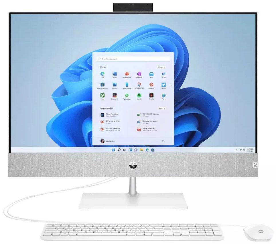 HP  Pavilion 27-ca1055t All-In-One Desktop 27" - Intel Core i5-12400T 1.8GHz - 1.2TB - White - 8GB RAM - 27 Inch - Excellent