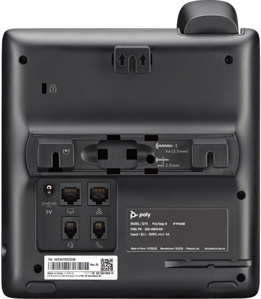 HP Poly Edge B10 IP Desk Phone with Power Supply - Black