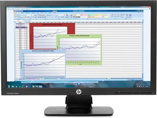 HP  ProDisplay P222va Black LCD Monitor (No Stand) 21.5" - Black - Excellent
