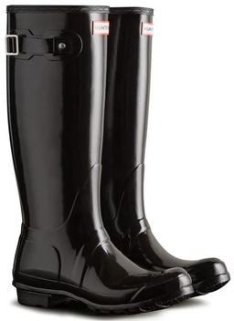 Hunter Women's Original Tall Gloss Rain Boots 6 - Black