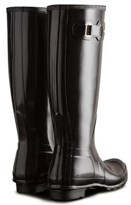 Hunter Women's Original Tall Gloss Rain Boots 6 - Black