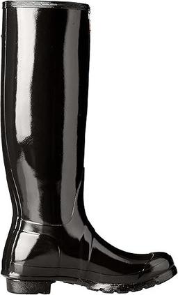 Hunter Women's Original Tall Gloss Rain Boots 7 - Black