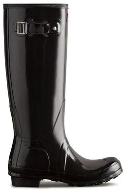 Hunter Women's Original Tall Gloss Rain Boots 8 - Black
