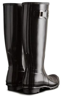 Hunter Women's Original Tall Gloss Rain Boots 8 - Black