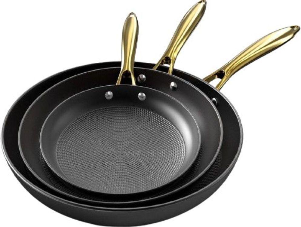 IMARKU  Non Stick Frying Pans 3-Piece - Black - Excellent