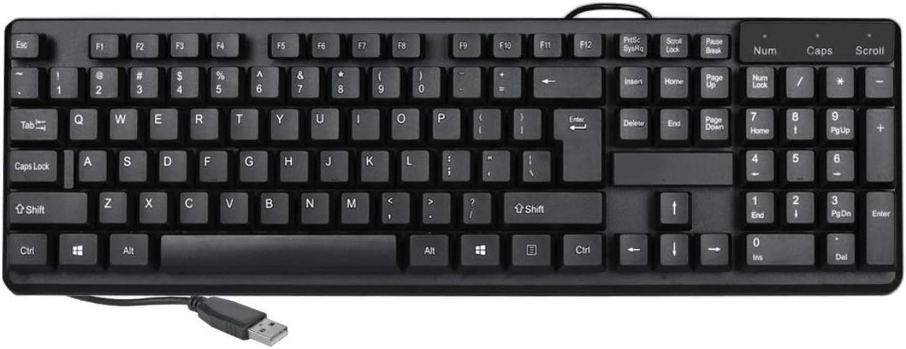 iMicro  KB-US9813 104-Key Wired USB Keyboard - Black - Excellent