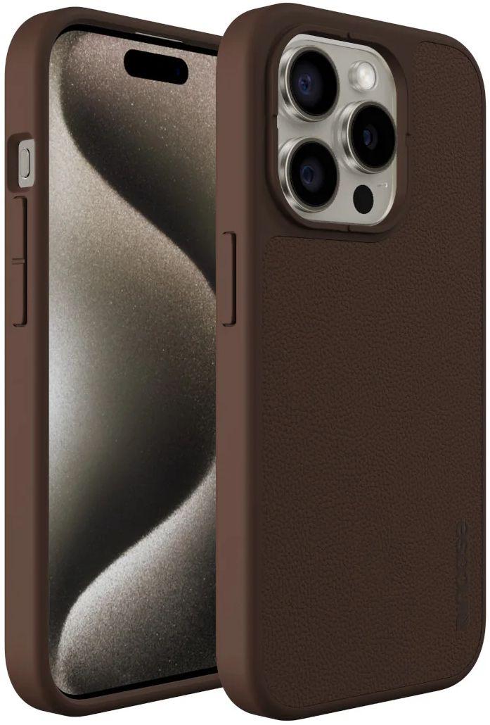Incase Icon Phone Case with MagSafe for iPhone 15 Pro Max - Brown Pebbled Leather
