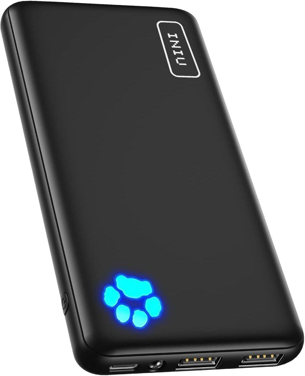 INIU  B41 Portable Charger 10000mAh Power Bank - Black - Excellent