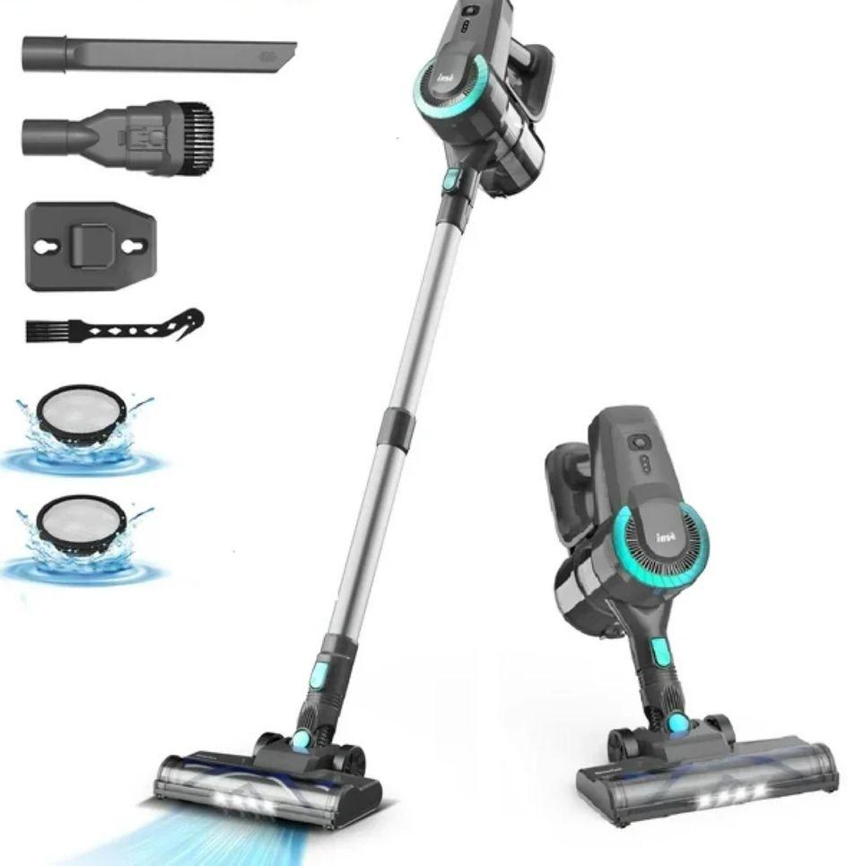 INSE  N370 6-in-1 Cordless Vacuum Cleaner - Black/Green - Excellent