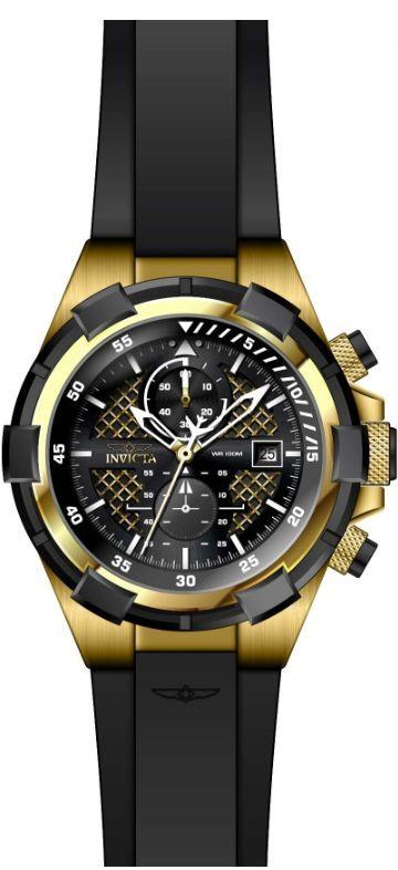 Invicta  Mens Aviator Watch - Gold/Black - Excellent